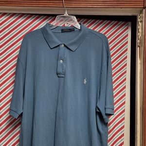 Polo by Ralph Lauren Men's Blue Polo Shirt, 2XL TALL